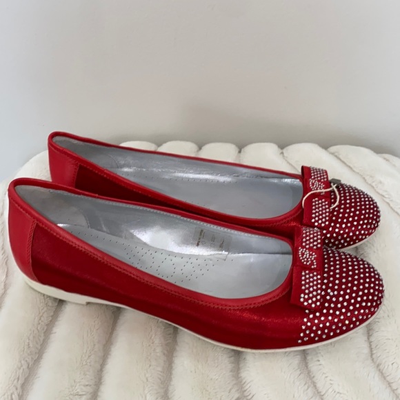 Miss Blumarine ballet flats red, crystals size 39 - Picture 1 of 6